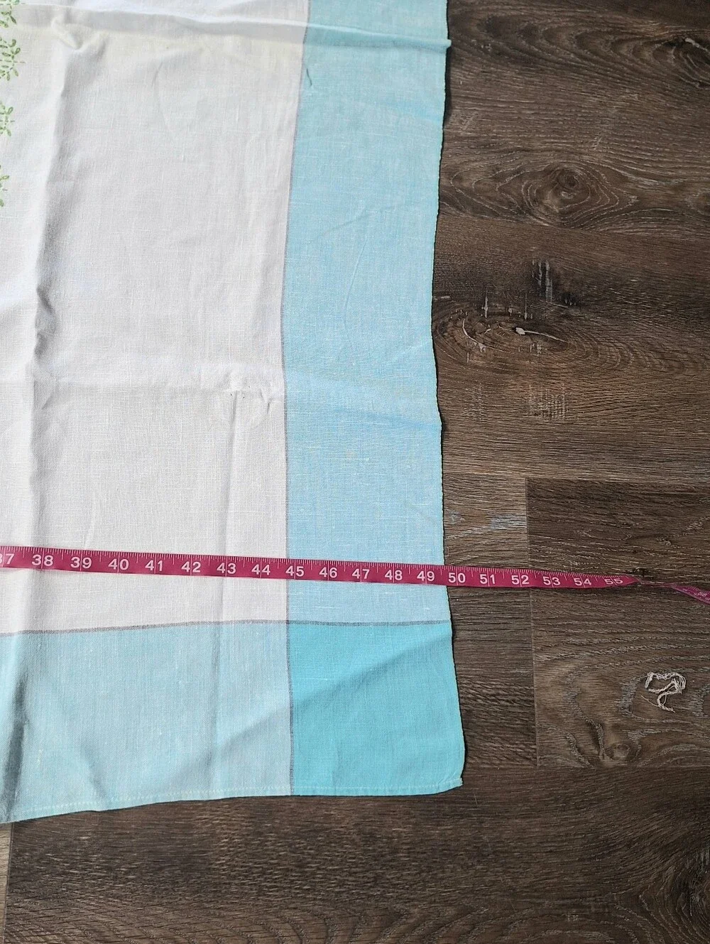 Vintage 30s-40s Embroidered Linen Daisy Tablecloth & Napkin Set